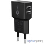 Goobay 12W Dual USB Charger - Black