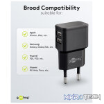 Goobay 12W Dual USB Charger - Black - Image 9