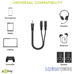 Goobay 3.5 mm Audio Y Cable Adapter, 1x Male to 2x Female Stereo - Image 6