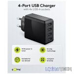 Goobay 30W 4-Port USB Charger - Black - Image 7