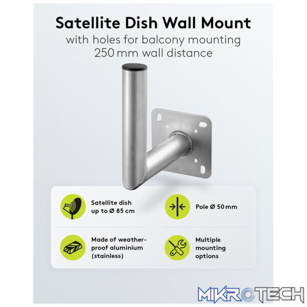 Goobay Aluminium Satellite Dish Wall Mount - Image 3