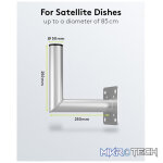Goobay Aluminium Satellite Dish Wall Mount - Image 5