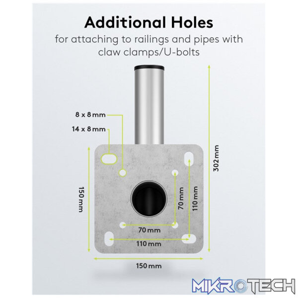 Goobay Aluminium Satellite Dish Wall Mount - Image 6