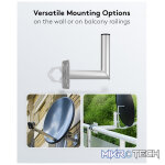 Goobay Aluminium Satellite Dish Wall Mount - Image 9
