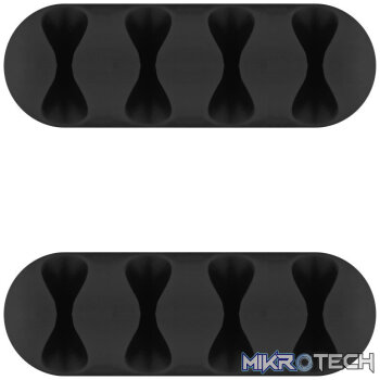 Goobay Cable Management 4 Slots 2-Piece Set - Black