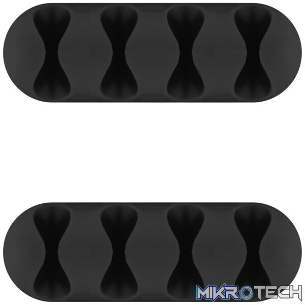 Goobay Cable Management 4 Slots 2-Piece Set - Black Goobay Cable Management 4 Slots 2-Piece Set - Black