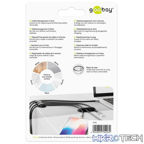 Goobay Cable Management 4 Slots 2-Piece Set - Black - Image 10