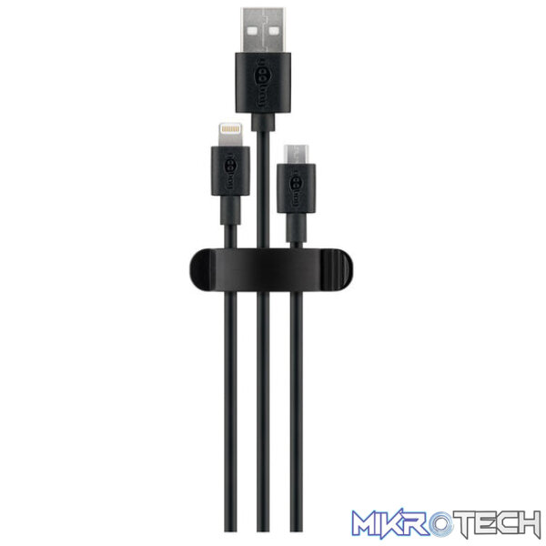 Goobay Cable Management Clip 3 Slots 3-Piece Set - Black - Image 3