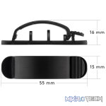 Goobay Cable Management Clip 3 Slots 3-Piece Set - Black - Image 6