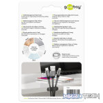 Goobay Cable Management Clip 3 Slots 3-Piece Set - Black - Image 8