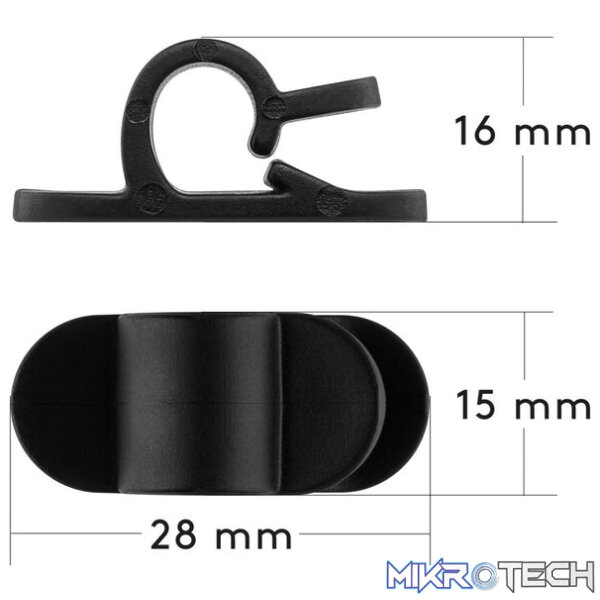Goobay Cable Management Clip Set 6-Piece Set - Black - Image 15