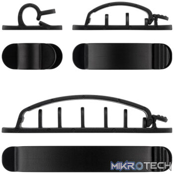 Goobay Cable Management Clip Set 6-Piece Set - Black