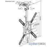 Goobay Ceiling TV Mount Basic TV Mount for TVs from 23" to 55" - Image 8
