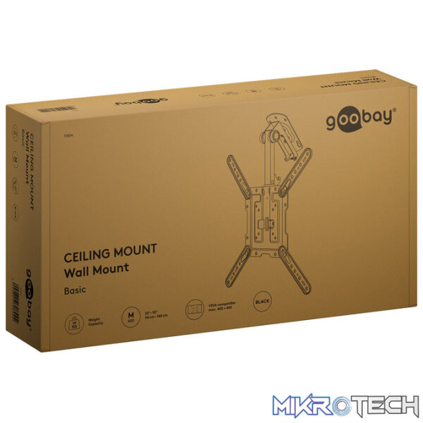 Goobay Ceiling TV Mount Basic TV Mount for TVs from 23" to 55" - Image 9