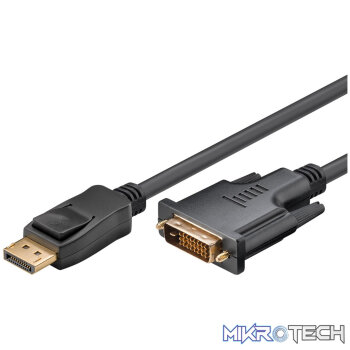 Goobay DisplayPort to DVI-D Adapter 2m Gold-Plated Cable