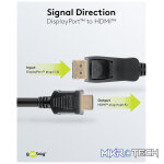 Goobay DisplayPort to HDMI Adapter 2m Cable - Image 4