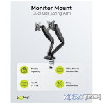 Goobay Double Monitor Mount with Gas Spring for monitors between 17" and 32" - Image 2