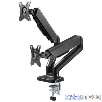 Goobay Double Monitor Mount with Gas Spring for monitors between 17" and 32"