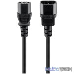 Goobay Power Extension 2m Lead with C13 socket and C14 plug - Black