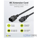 Goobay Power Extension 2m Lead with C13 socket and C14 plug - Black - Image 4