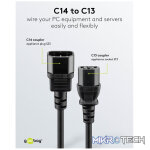 Goobay Power Extension 2m Lead with C13 socket and C14 plug - Black - Image 5