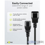 Goobay Power Extension 2m Lead with C13 socket and C14 plug - Black - Image 6