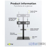 Goobay TV Floor Stand Basic (Size L) for TVs and monitors between 37" and 70" - Image 4