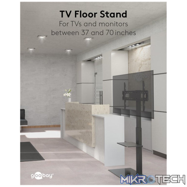 Goobay TV Floor Stand Basic (Size L) for TVs and monitors between 37" and 70" - Image 5