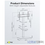 Goobay TV Floor Stand Basic (Size L) for TVs and monitors between 37" and 70" - Image 7
