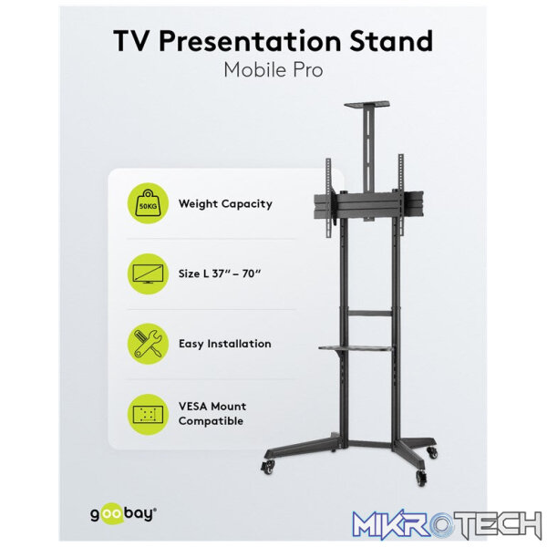 Goobay TV Presentation Stand Pro (Size L) for TVs and monitors between 37" and 70" - Image 3