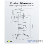 Goobay TV Presentation Stand Pro (Size L) for TVs and monitors between 37" and 70" - Image 8