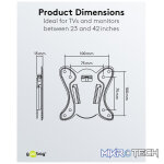Goobay TV Wall Mount Basic FIXED (Size S) for TVs from 23" to 42" up to 25KG - Image 5