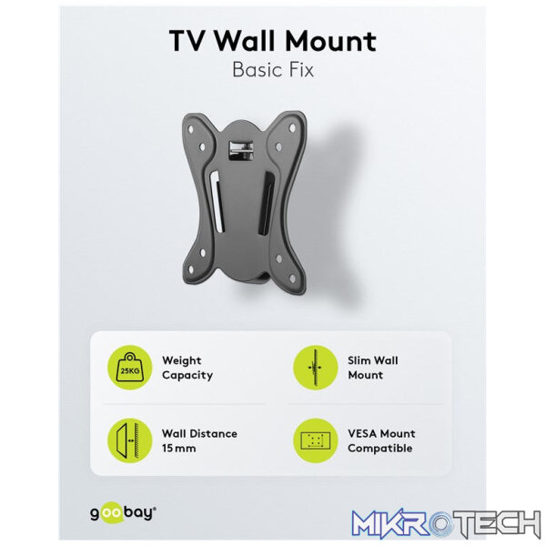 Goobay TV Wall Mount Basic FIXED (Size S) for TVs from 23" to 42" up to 25KG - Image 9