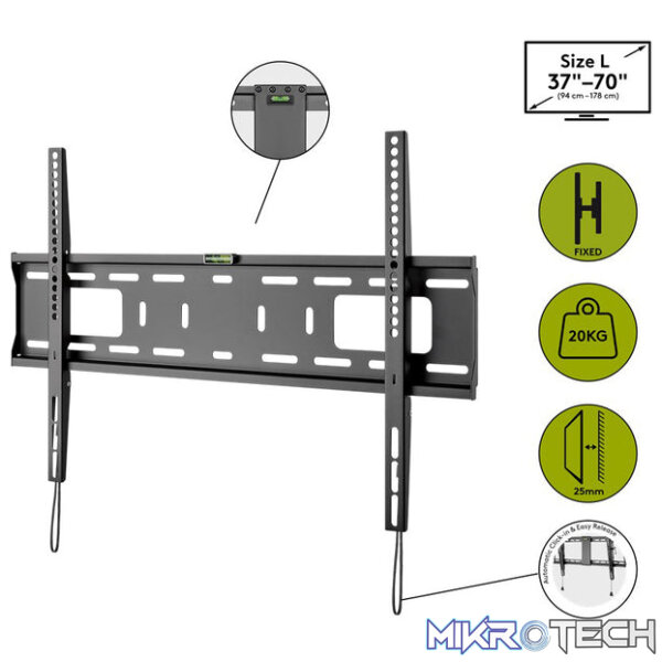 Goobay TV Wall Mount Pro FIXED (L) for TV Sets from 37" to 70" up to 50 kg - Image 5