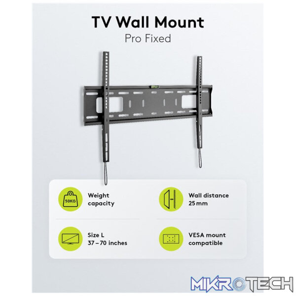 Goobay TV Wall Mount Pro FIXED (L) for TV Sets from 37" to 70" up to 50 kg - Image 8