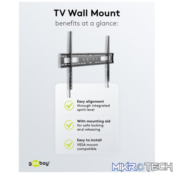 Goobay TV Wall Mount Pro FIXED (XL) for TV Sets from 43" to 100" up to 75kg - Image 12