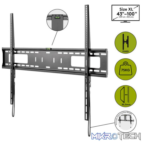 Goobay TV Wall Mount Pro FIXED (XL) for TV Sets from 43" to 100" up to 75kg - Image 3