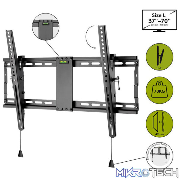 Goobay TV Wall Mount Pro TILT (L) for TVs from 37" to 70" up to 70 kg - Image 2