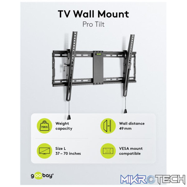 Goobay TV Wall Mount Pro TILT (L) for TVs from 37" to 70" up to 70 kg - Image 14