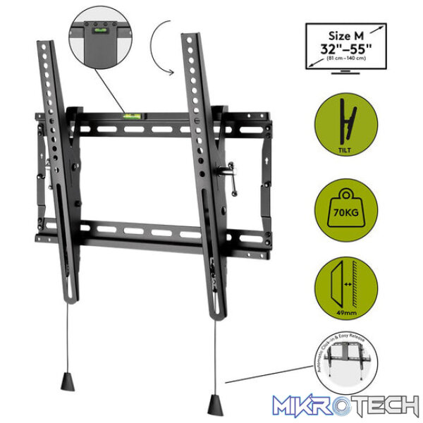 Goobay TV Wall Mount Pro TILT (M) for TVs from 32" to 55" to 70 kg - Image 4
