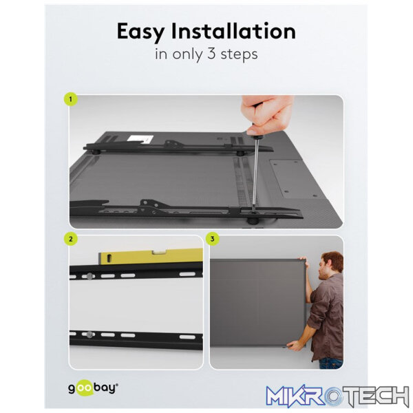 Goobay TV wall mount Basic FIXED (L) for TVs from 37" to 70" - Image 13