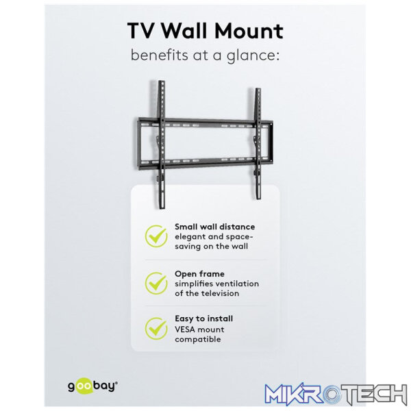 Goobay TV wall mount Basic FIXED (L) for TVs from 37" to 70" - Image 14