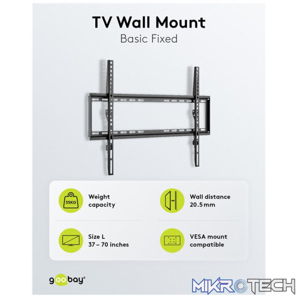 Goobay TV wall mount Basic FIXED (L) for TVs from 37" to 70" - Image 10