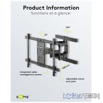Goobay TV wall mount Pro FULLMOTION (L) for TVs from 37" to 70" up to 60kg - Image 11