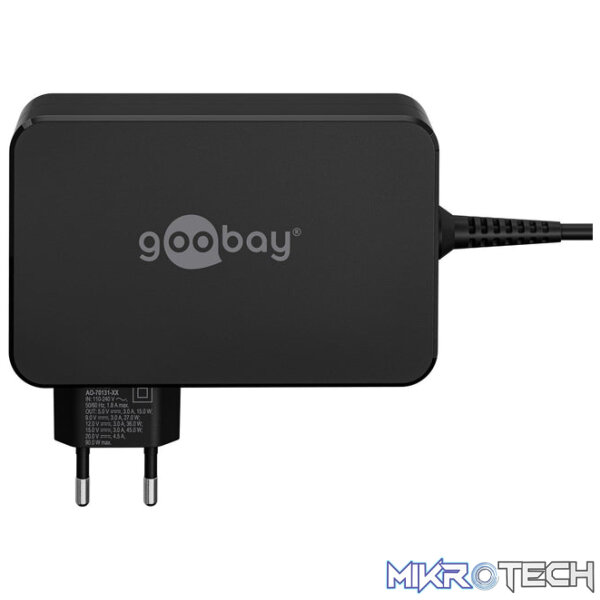 Goobay USB-C 90w Charger for Laptops - Black - Image 3