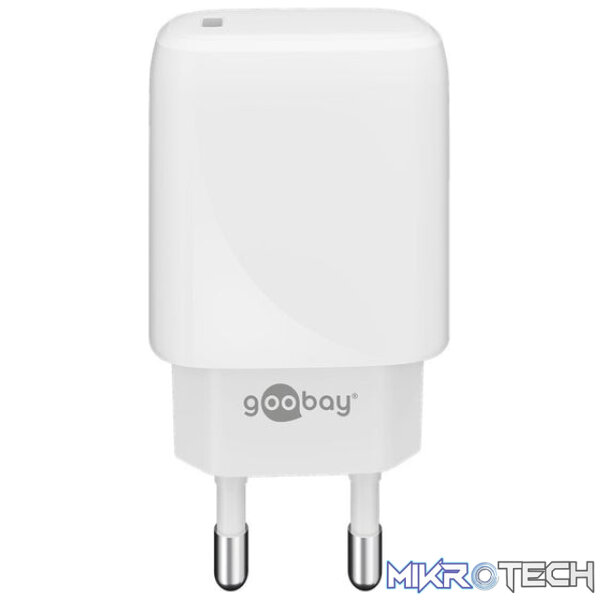 Goobay USB-C Power Delivery (PD) 20w Fast Charger - White - Image 2