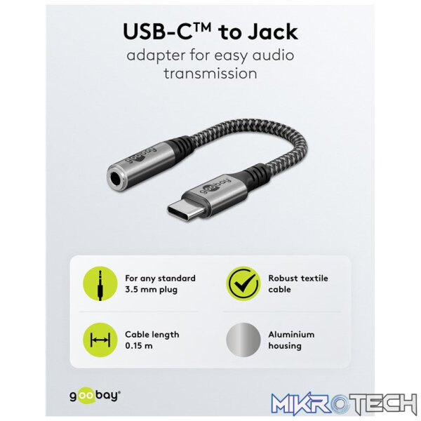 Goobay USB-C to Audio Jack 3.5mm Cable - Image 7