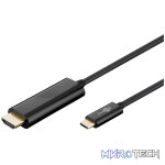 Goobay USB-C to HDMI Adapter 1.8m Cable (4k @ 60 Hz) - Black