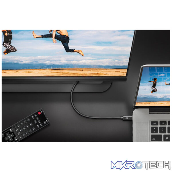 Goobay USB-C to HDMI Adapter 1.8m Cable (4k @ 60 Hz) - Black - Image 4