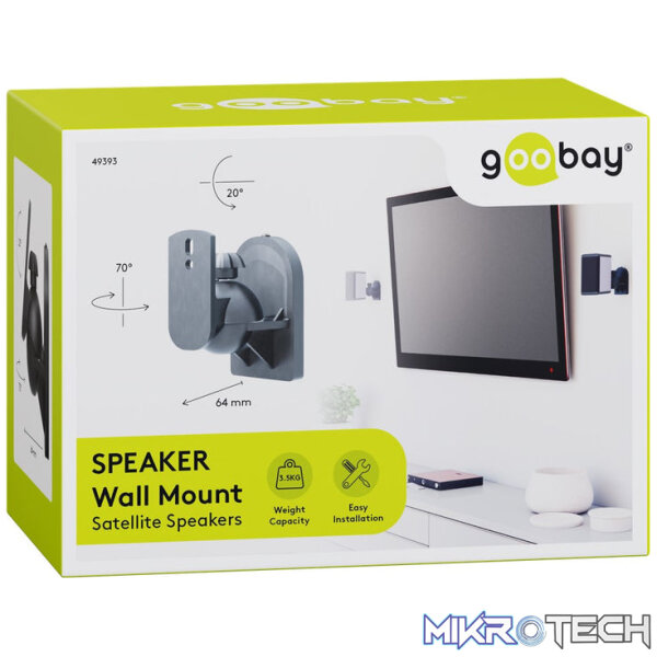 Goobay Universal Speaker Mount with Swivel and Tilt - Black - Image 11